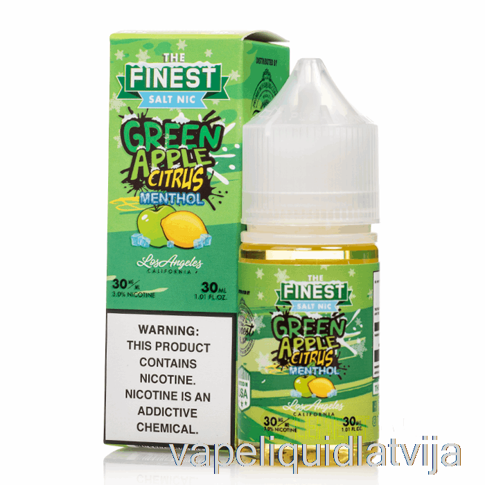 Zaļo ābolu Citrusaugļu Mentols - Labākais Konfekšu Izdevums Sāls Nic - 30ml 50mg Vape šķidrums